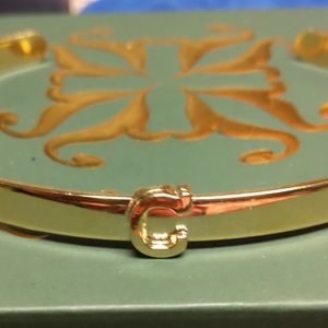 Intial "C" Gold Cuff by Rustic Cuff